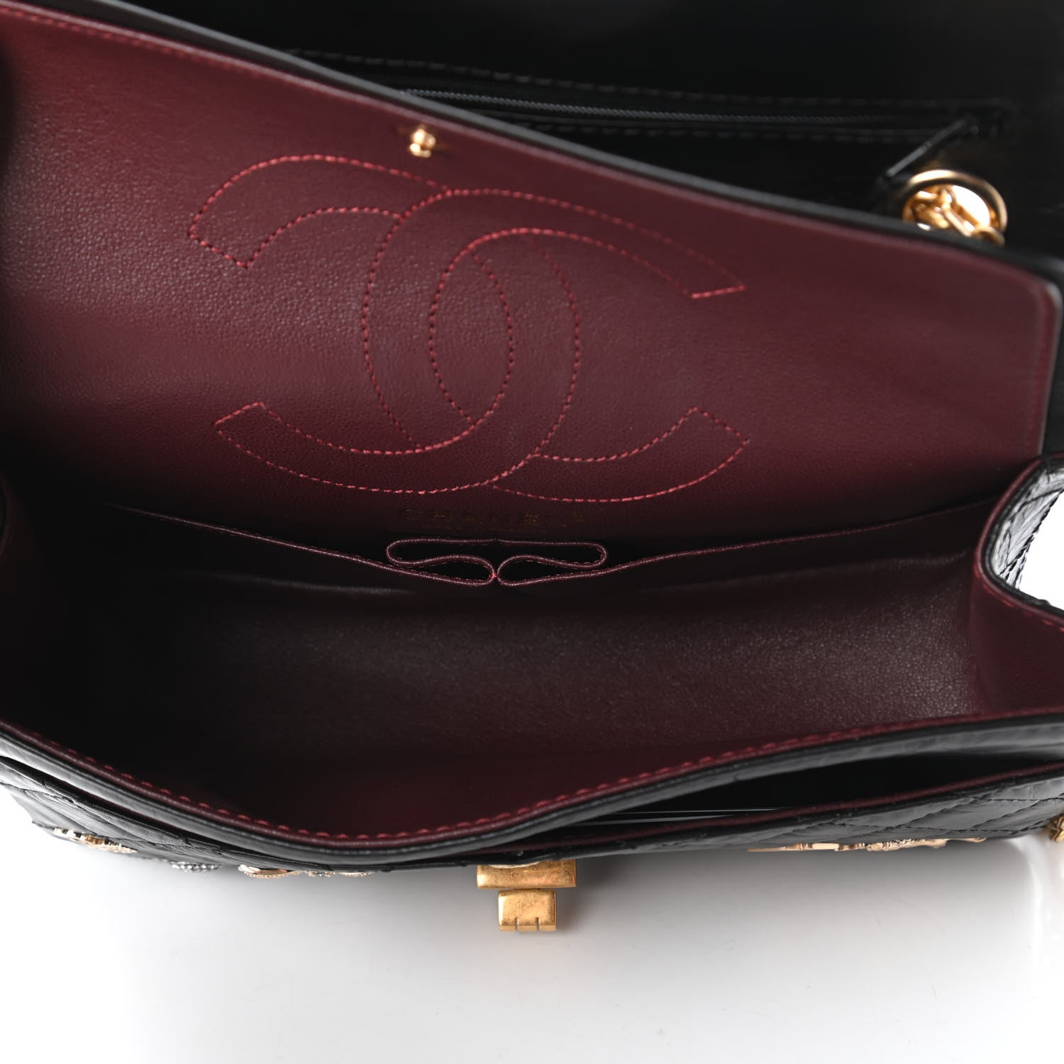 Chanel Aged Calfskin Lucky Charms 2.55 Reissue 225 Flap Black 5 of 11