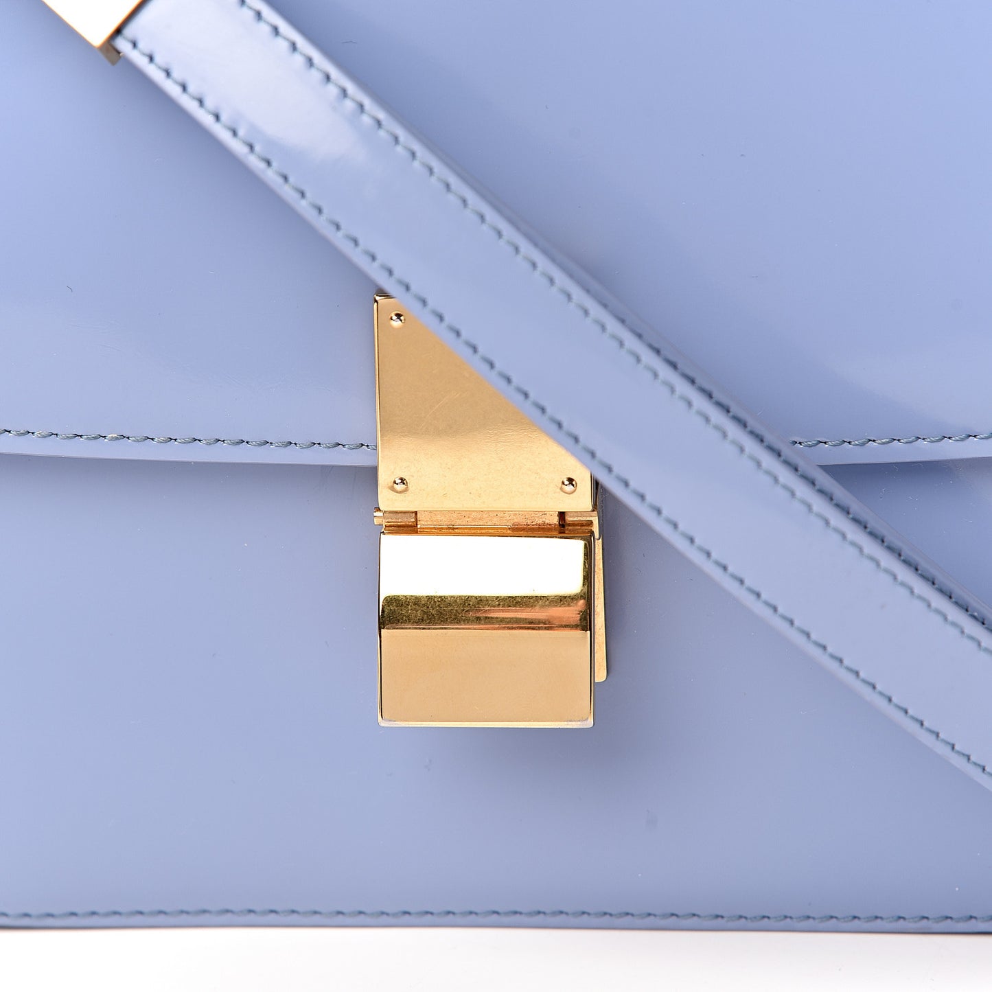 Spazzolato Calfskin Medium Classic Box Flap Bag Porcelain