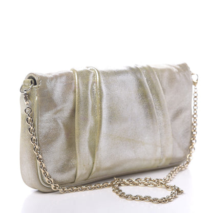 Fendi Metallic Calfskin Mia Pochette Silver 3 of 15