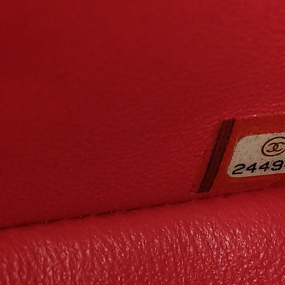 Chanel Lambskin Chevron Quilted Mini Rectangular Flap Pink 7 of 10