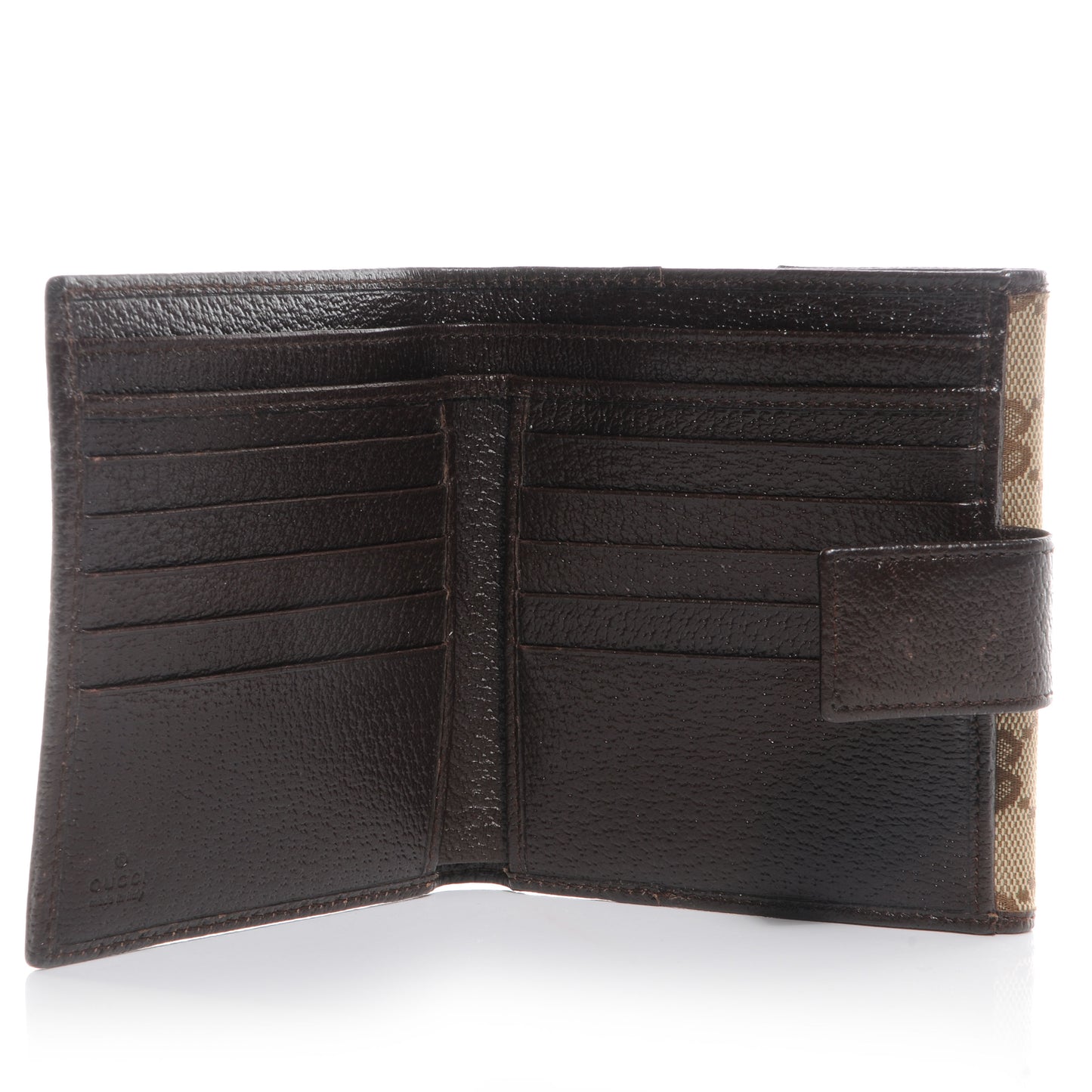 Monogram Metal Bar French Flap Wallet Beige Ebony Cocoa