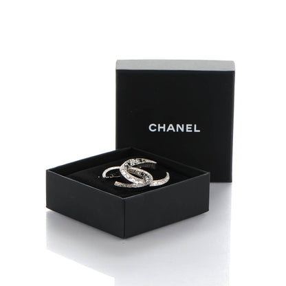 Chanel Baguette Crystal CC Brooch Silver 5 of 5