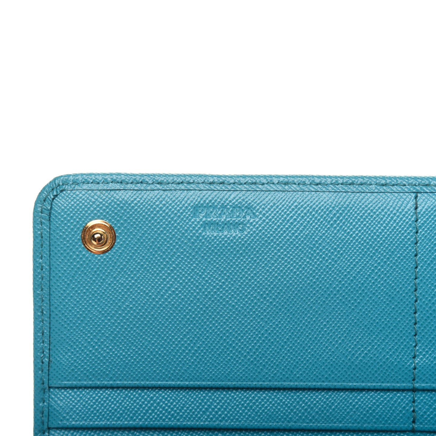 Saffiano Metal Continental Flap Wallet Turchese