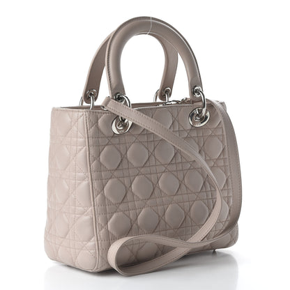 Christian Dior Lambskin Cannage Medium Lady Dior Light Pink 3 of 11