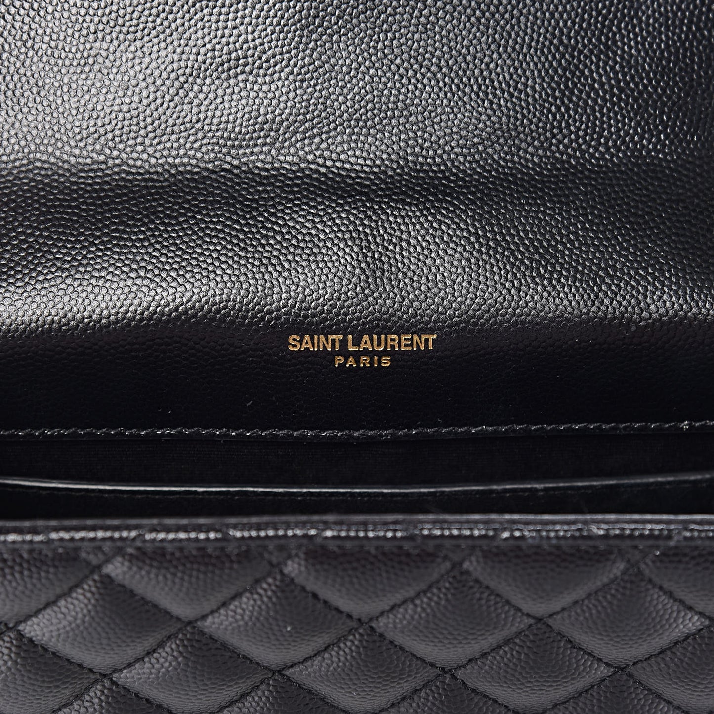 Grain De Poudre Textured Mixed Matelasse Triquilt Medium Monogram Satchel Black