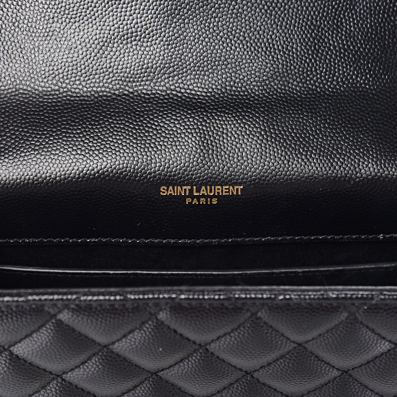 Saint Laurent Grain De Poudre Textured Mixed Matelasse Triquilt Medium Monogram Satchel Black 6 of 16