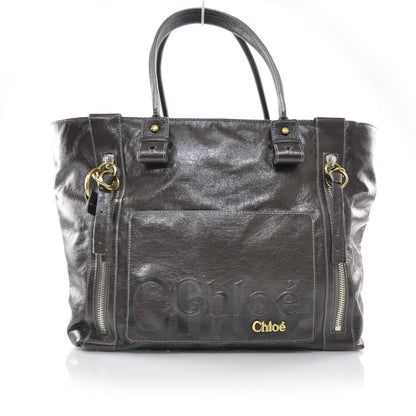 Chloe Leather Eclipse Tote Brown 1 of 10