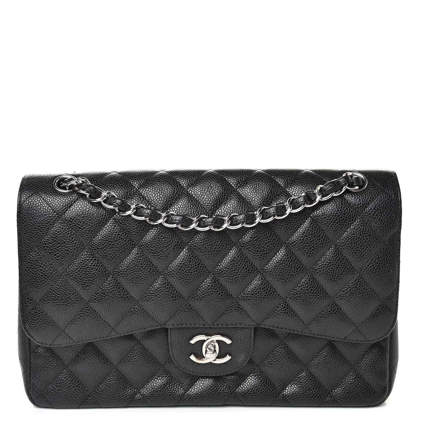 Chanel Caviar Quilted Jumbo Double Flap Black 1 of 12