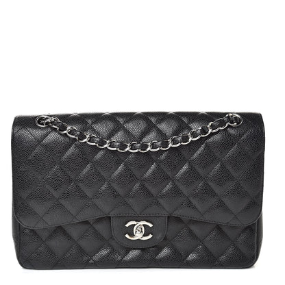 Chanel Caviar Quilted Jumbo Double Flap Black 1 of 12