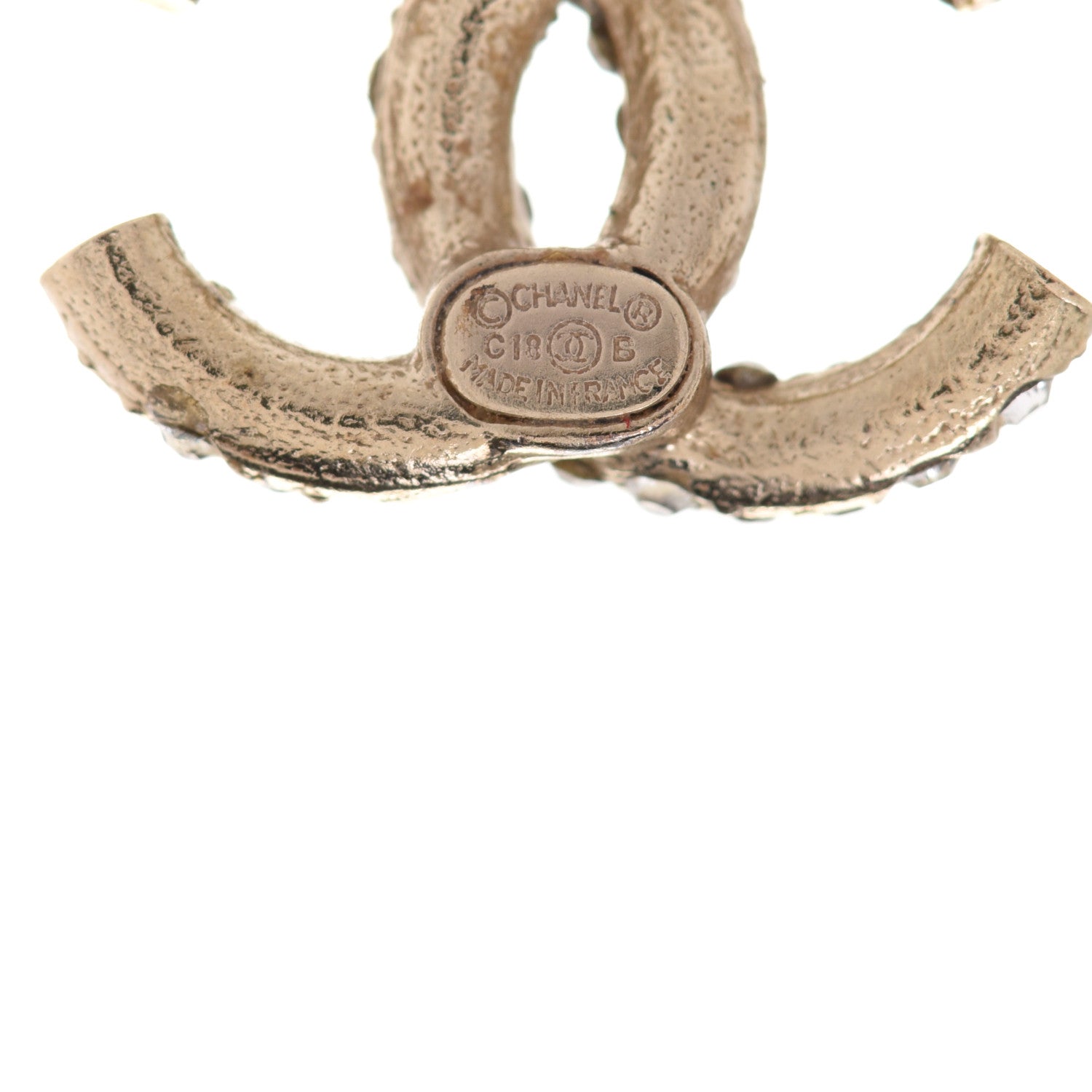 Chanel Crystal Mini CC Earrings Gold 4 of 5