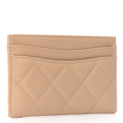 Chanel Caviar Quilted Card Holder Beige 3 of 8