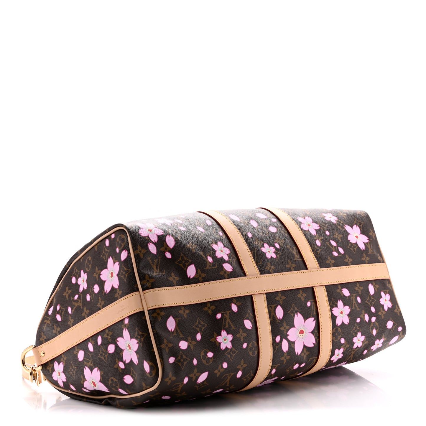 LV X TM Monogram Cherry Blossom Keepall Bandouliere 45 Sakura Brown