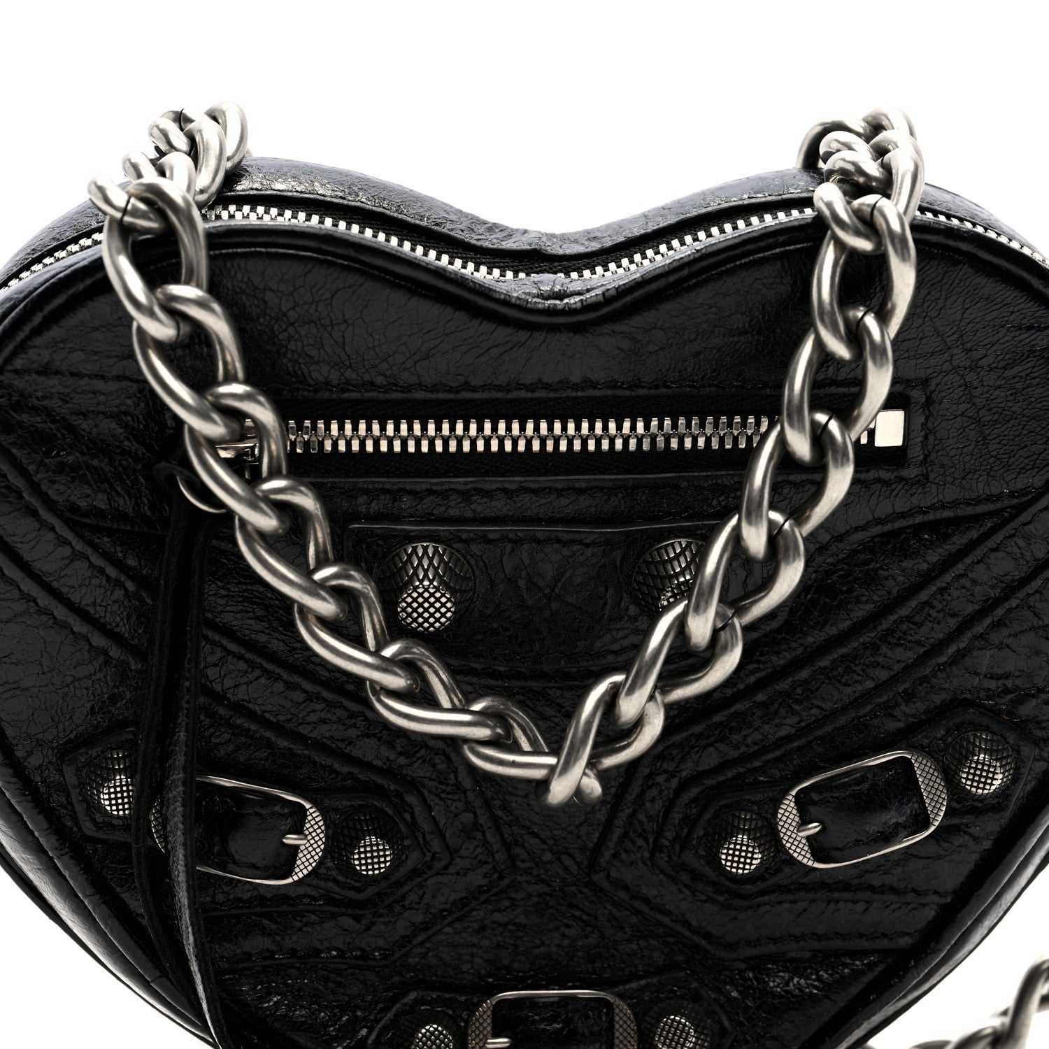 Balenciaga Agneau Arena Mini Le Cagole Heart Bag Black 8 of 9