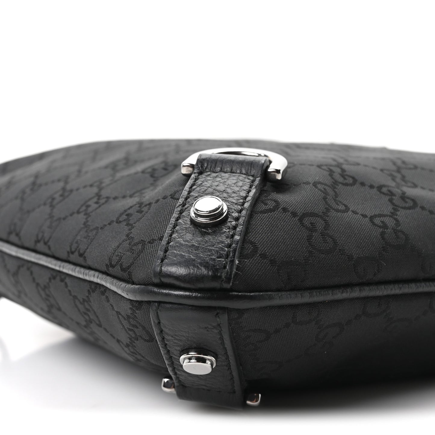 Nylon Monogram Abbey Messenger Bag Black