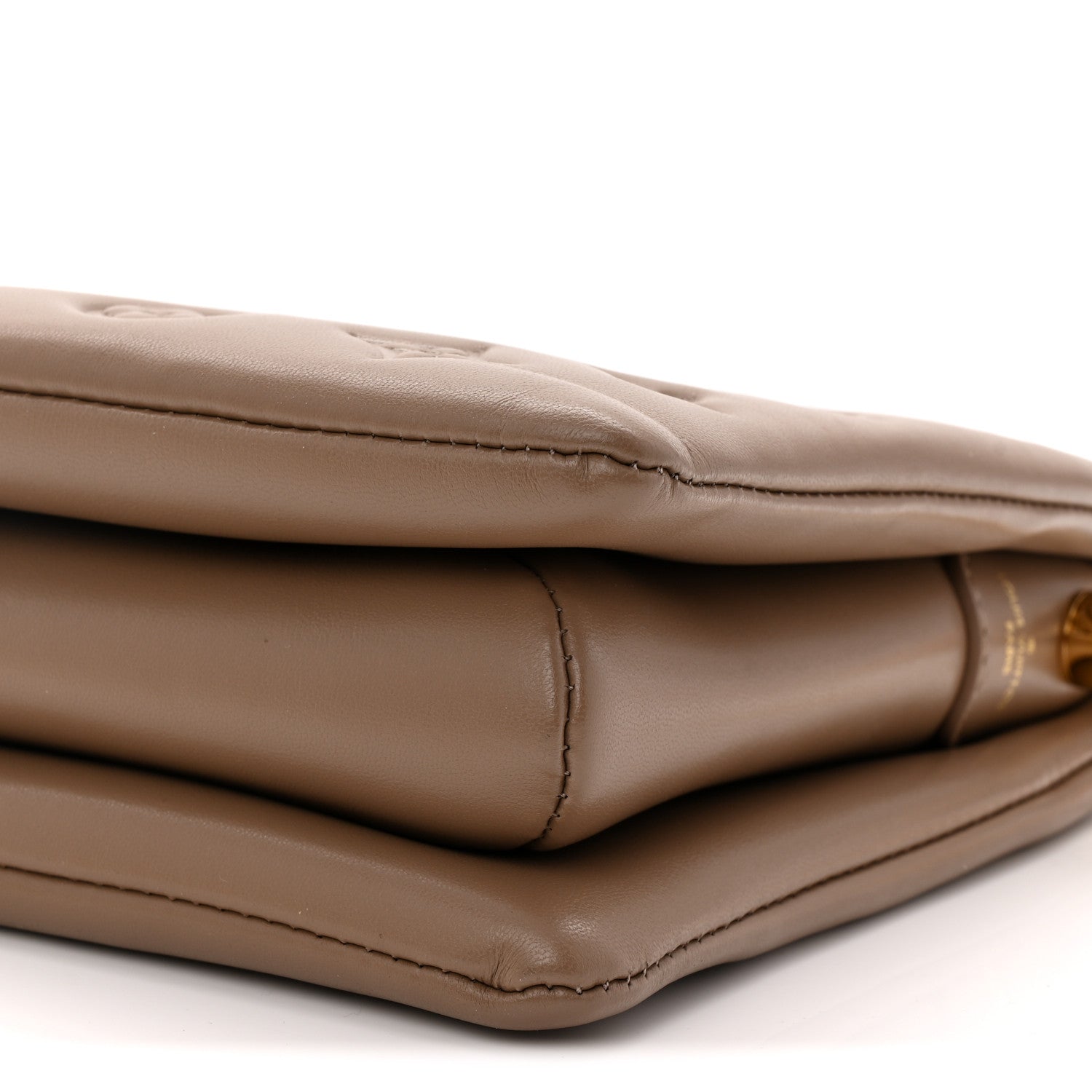 Louis Vuitton Lambskin Embossed Monogram Coussin PM Taupe 9 of 9