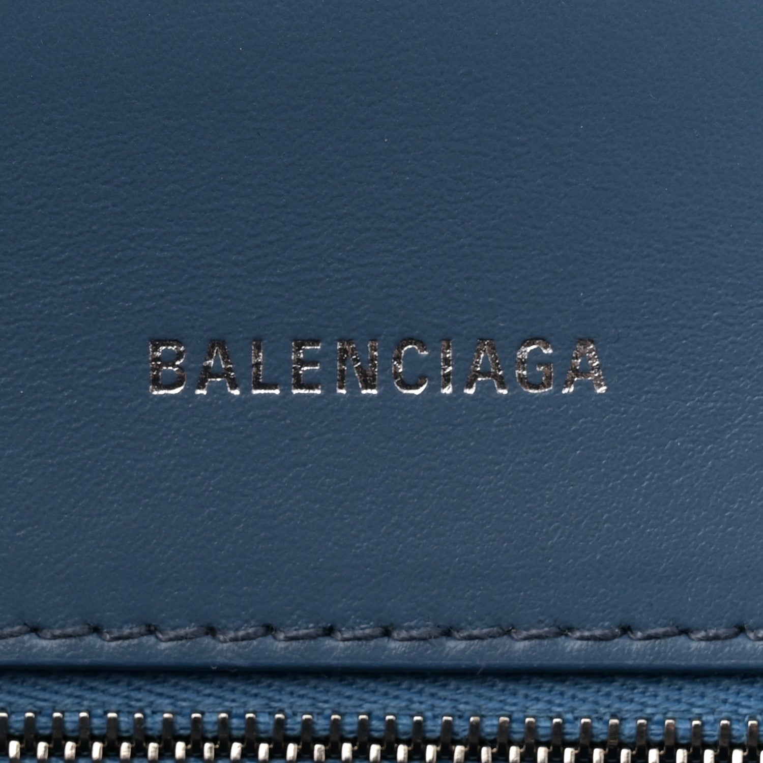Balenciaga Denim BB Monogram Small Hourglass Top Handle Bag Blue 6 of 11