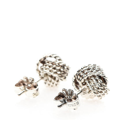 Tiffany Sterling Silver Twist Knot Earrings 3 of 4