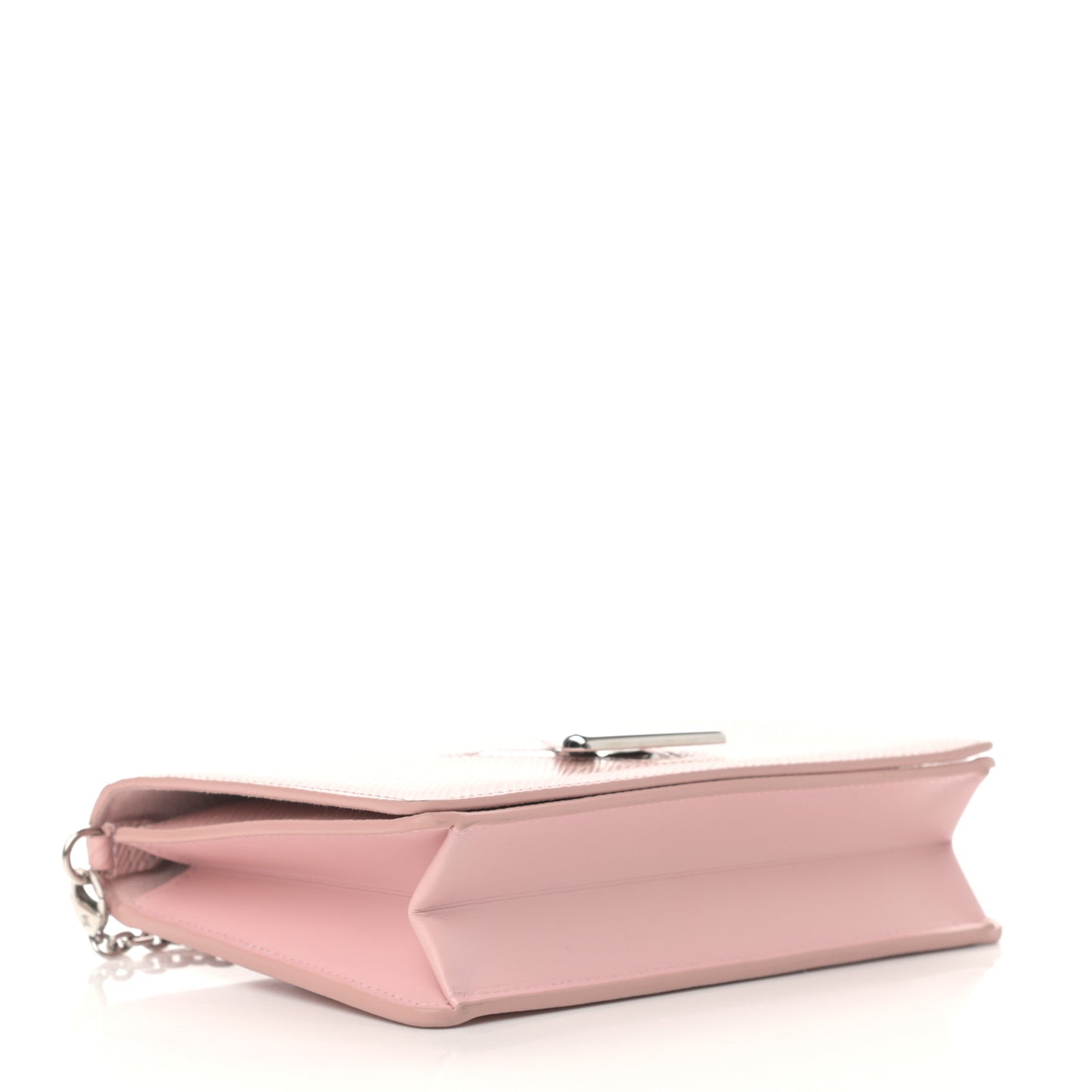 Epi Twist Belt Chain Wallet Rose Ballerine