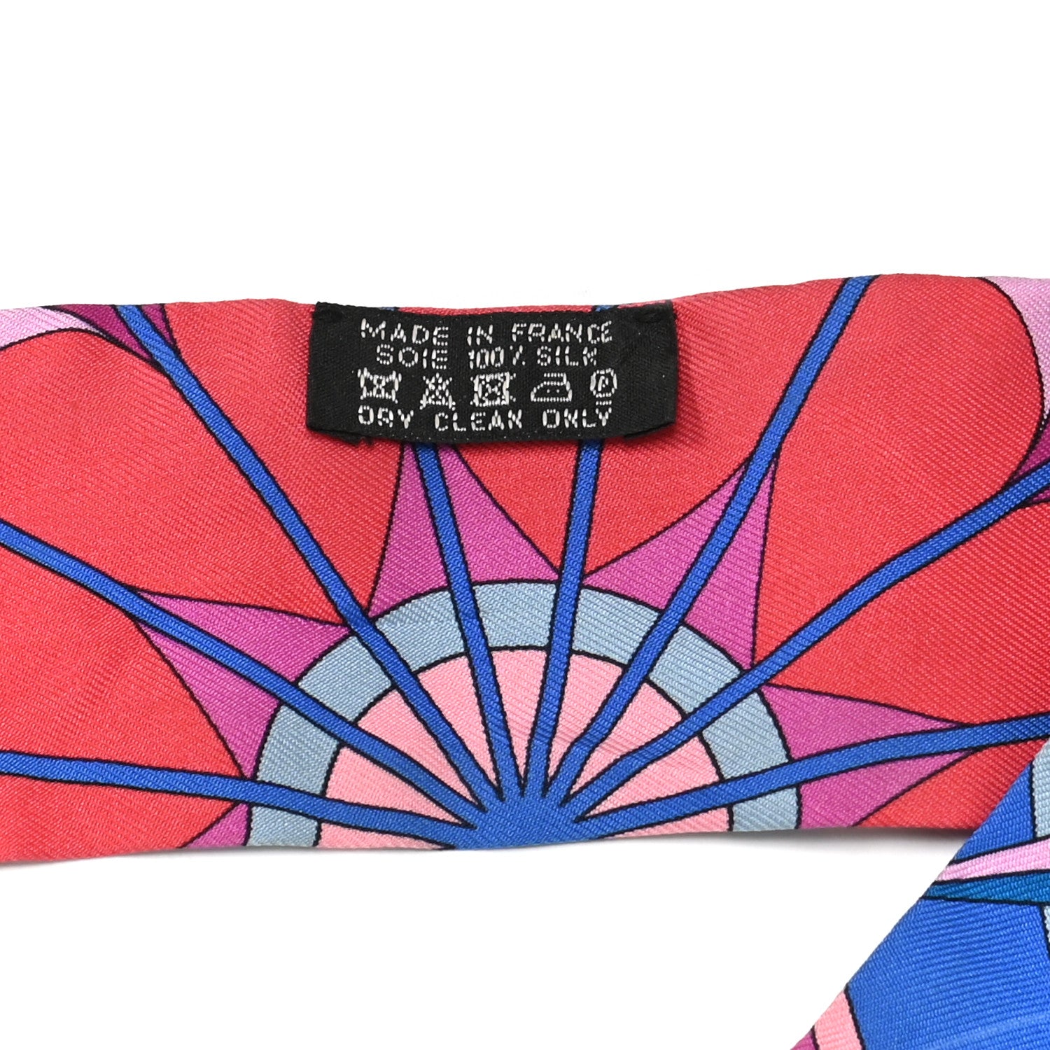 Hermes Silk Rose de Compas Twilly Turquoise Fuchsia Bleu 4 of 5