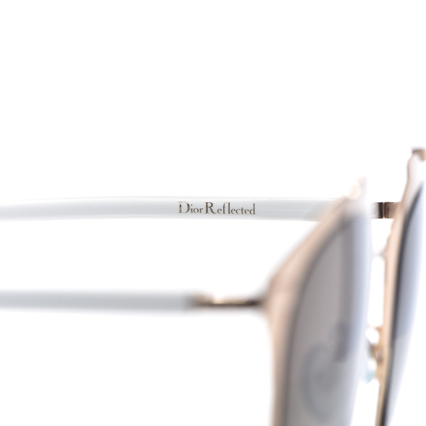 Reflected Sunglasses Gold White