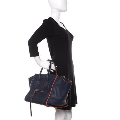Celine Supple Calfskin Medium Phantom Luggage Midnight 2 of 14