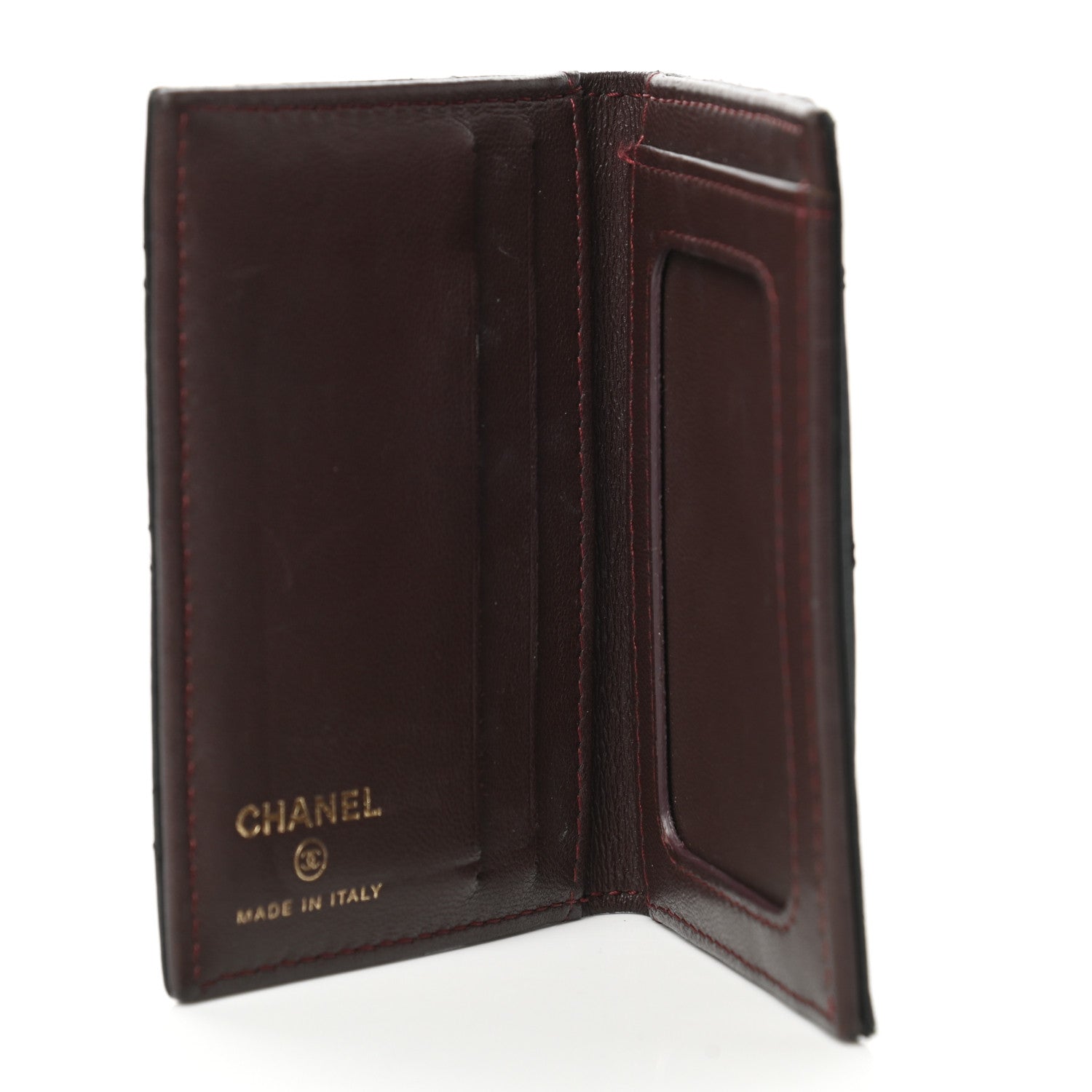 Chanel Lambskin Quilted Card Holder Wallet Black 5 of 14