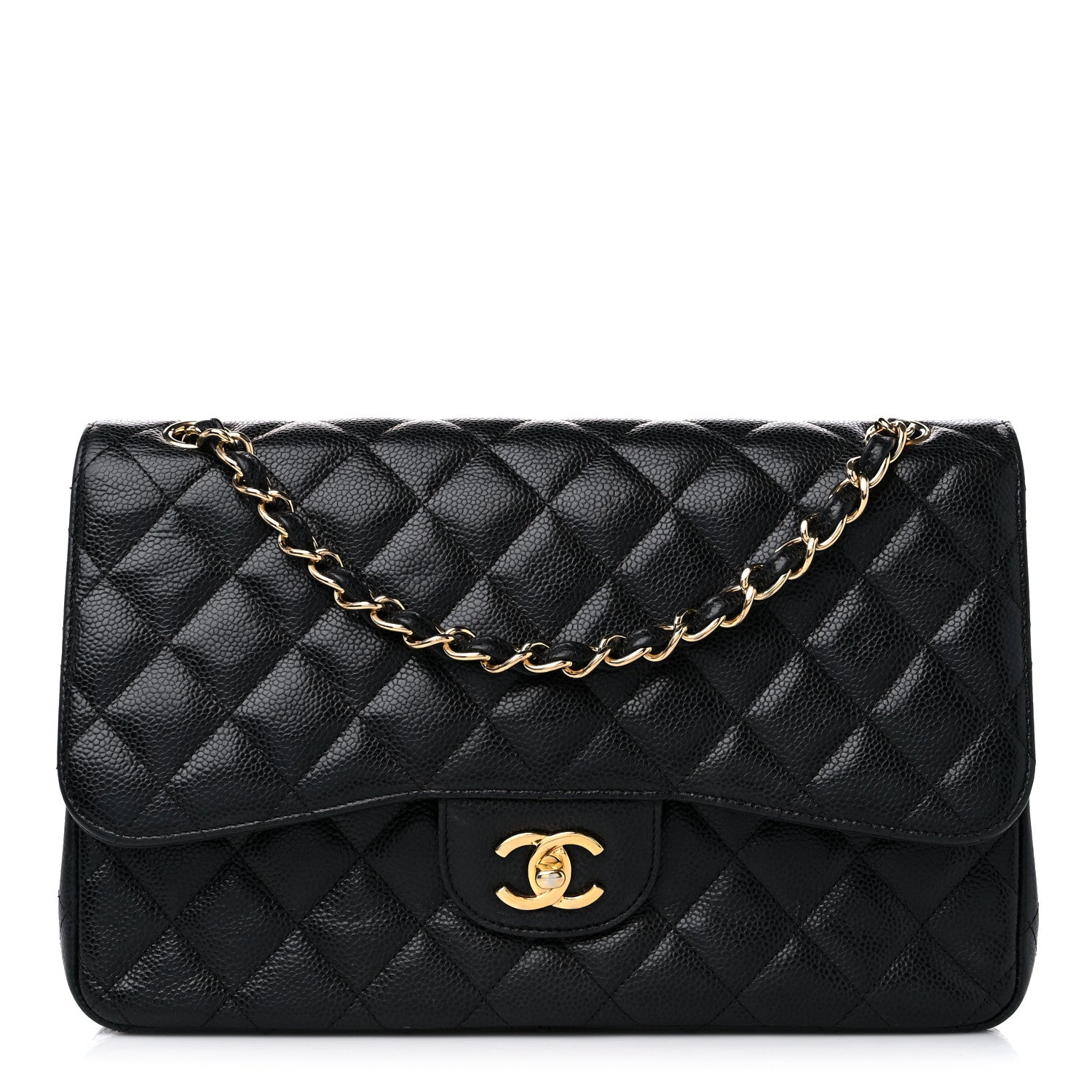 Chanel Caviar Quilted Jumbo Double Flap Black 1 of 15
