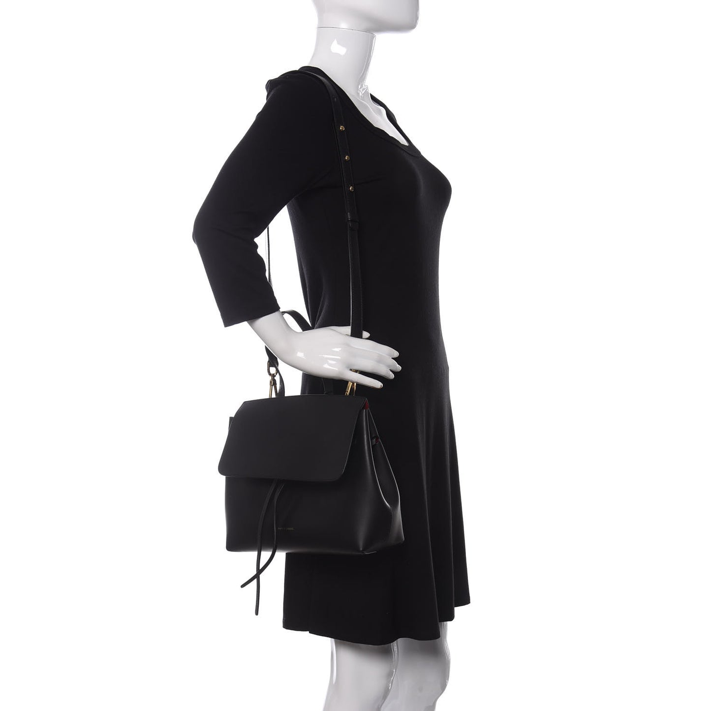 Calfskin Mini Lady Bag Black Flamma
