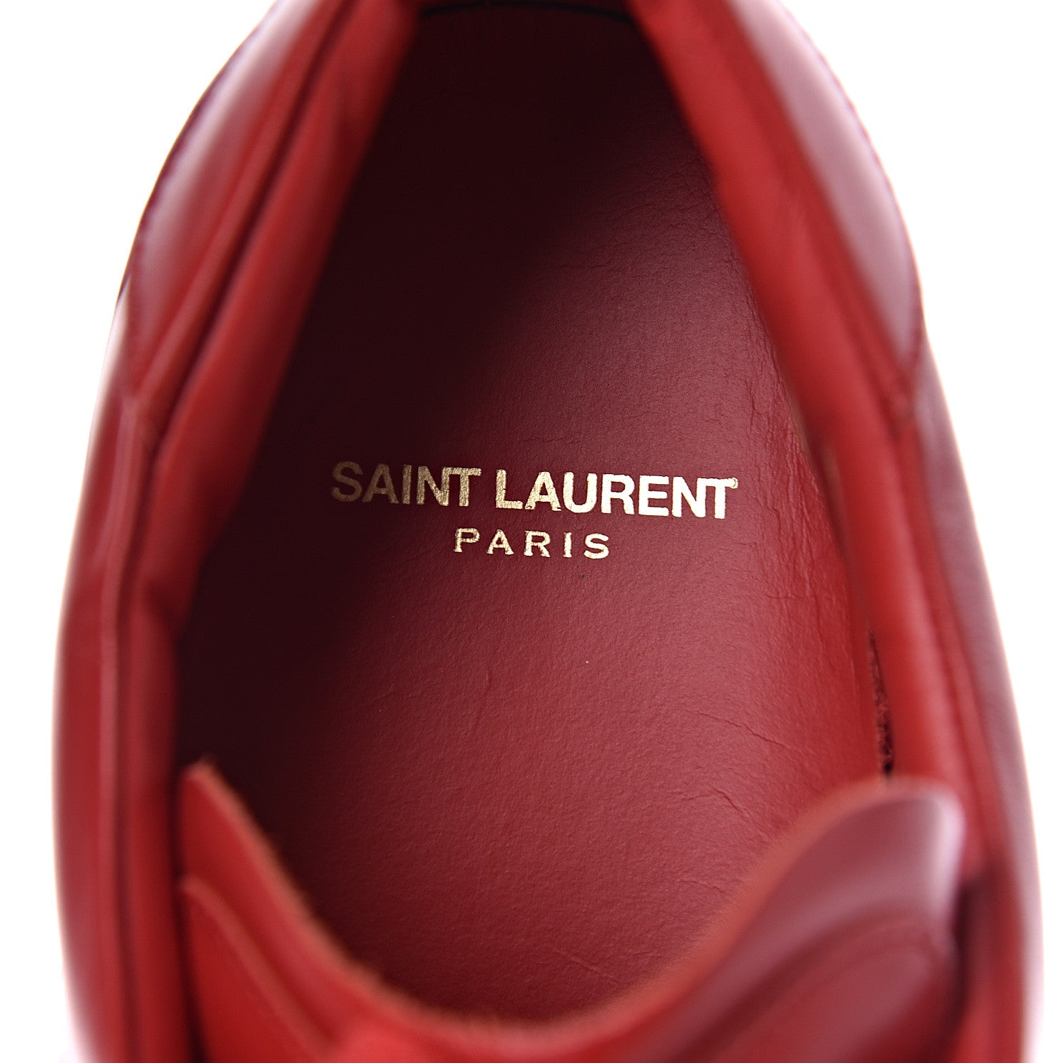Saint Laurent Calfskin Mens Alpha Sneakers 43 New Red 6 of 10
