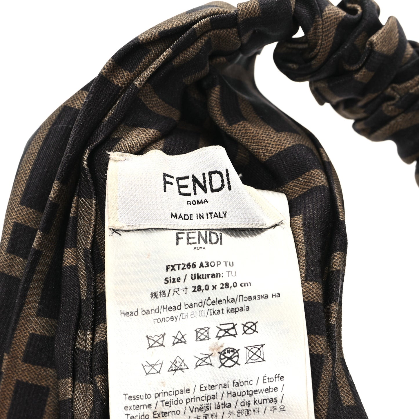 Silk FF Logo Headband Tobacco