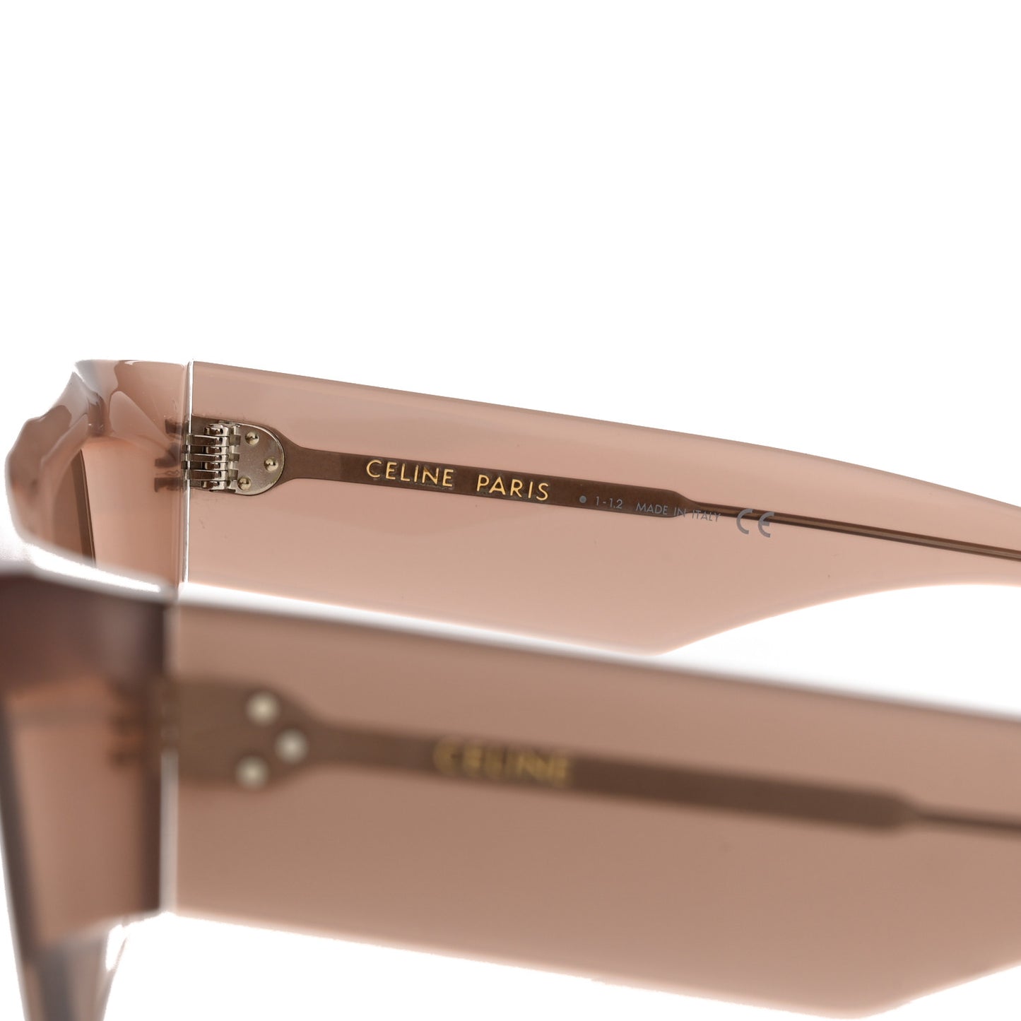 Acetate Flat Top Rectangular Sunglasses CL40092I Shiny Milky Hazelnut