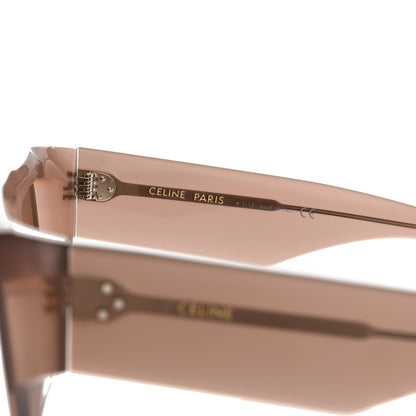 Celine Acetate Flat Top Rectangular Sunglasses CL40092I Shiny Milky Hazelnut 6 of 6