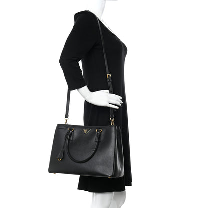 Prada Saffiano Lux Medium Tote Black 2 of 18