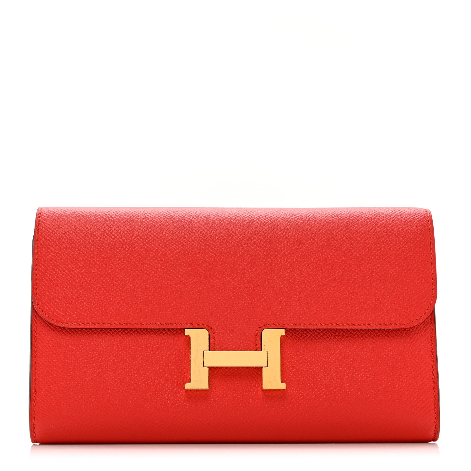 Hermes Epsom Constance Long Wallet Rouge Tomate 1 of 8