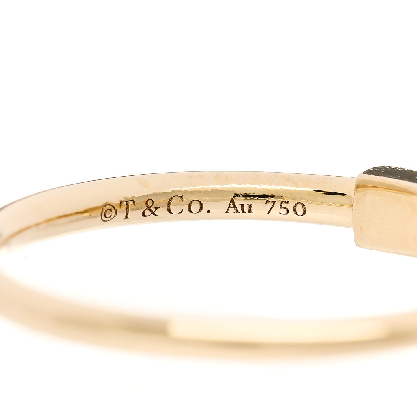 18K Yellow Gold Diamond T Wire Ring 47 4