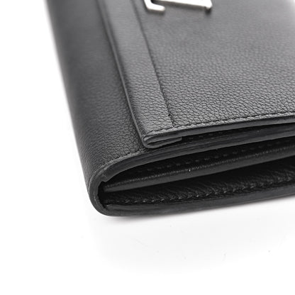 Louis Vuitton Calfskin Lockme II Wallet Black 7 of 11