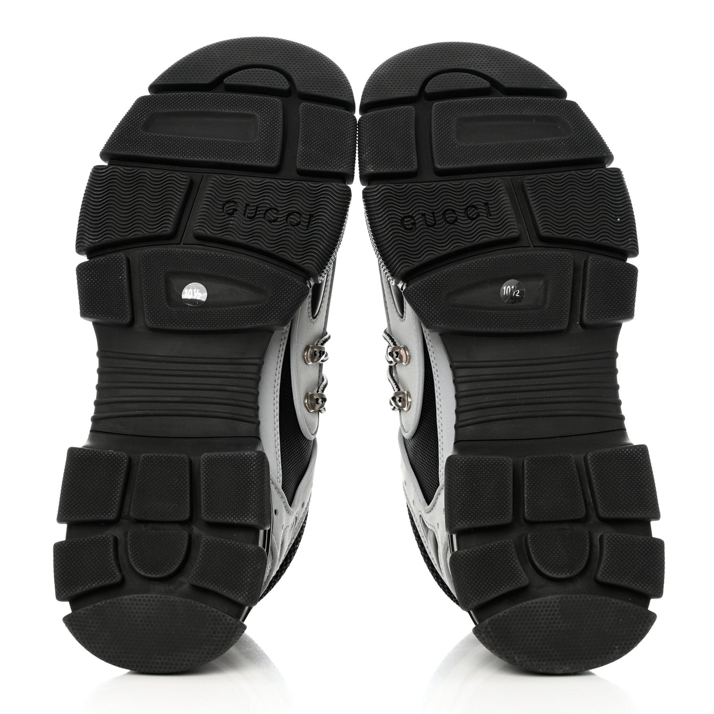 X SEGA Mesh Technical Canvas Calfskin Reflective Mens Flashtrek Sneakers 10.5 Silver Black