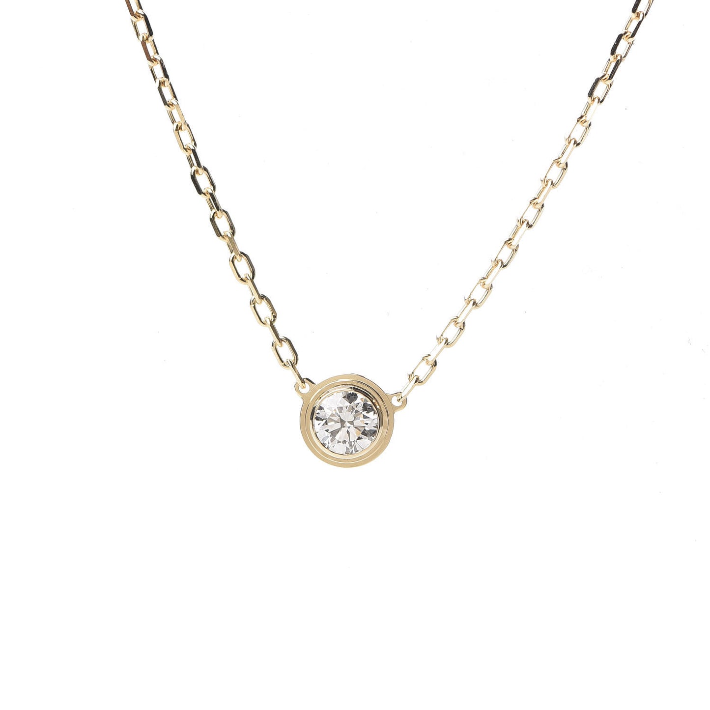 18K Yellow Gold Diamond LM D'Amour Pendant Necklace