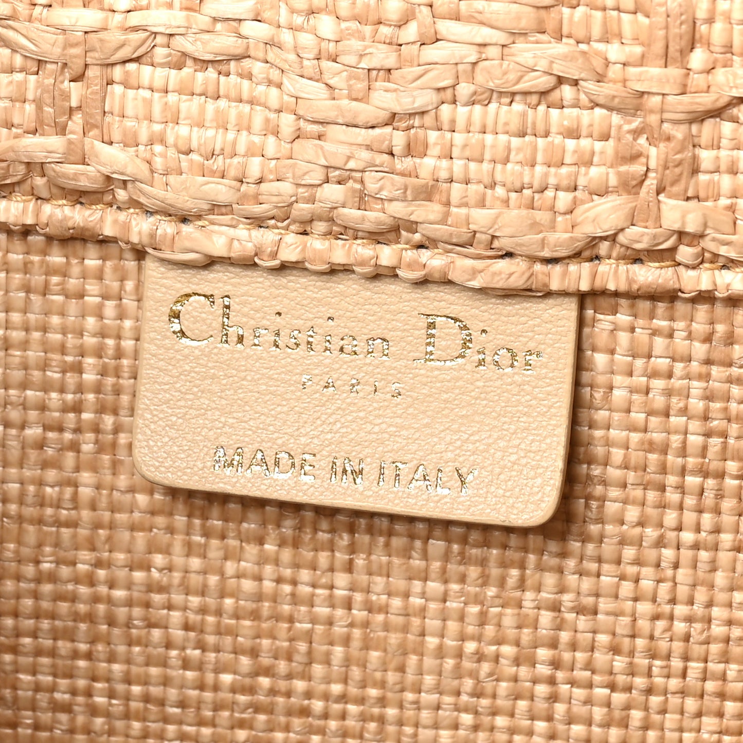 Raffia Cannage Medium Book Tote Natural