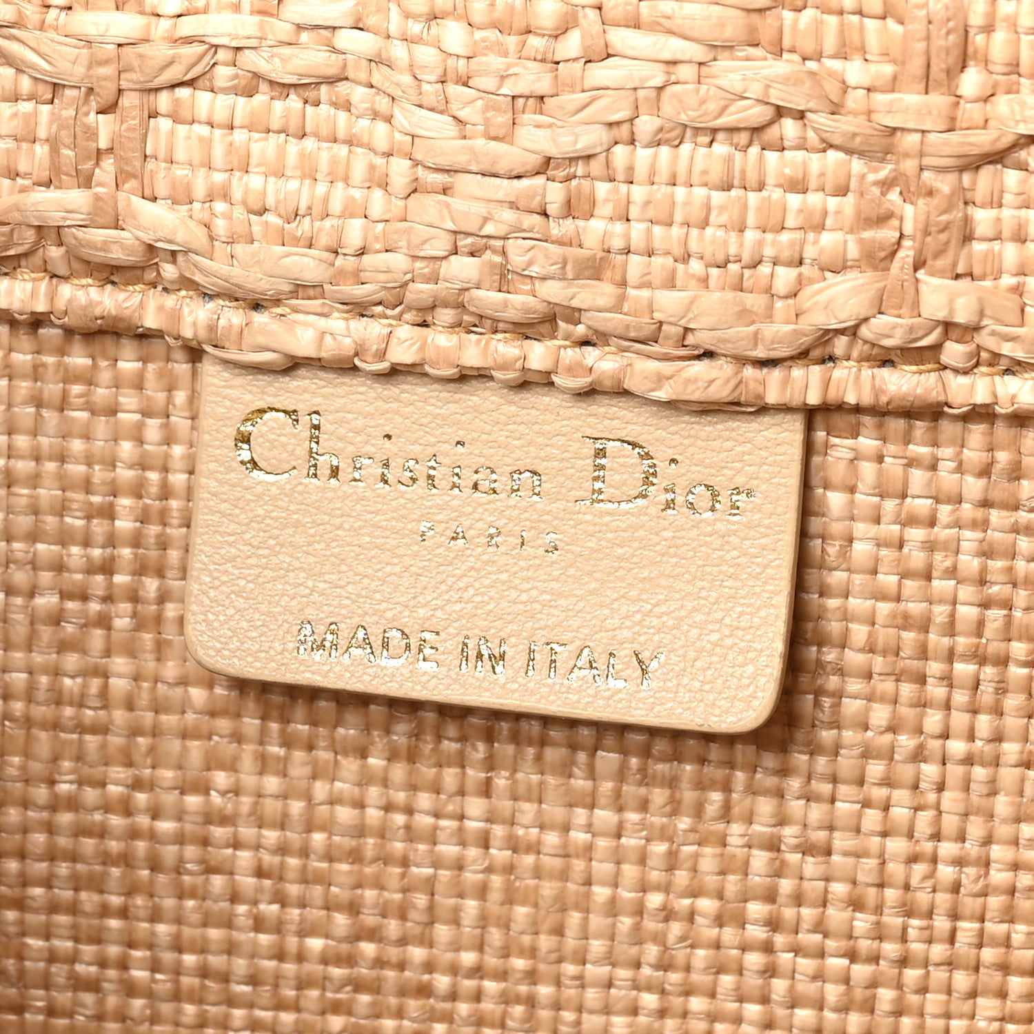 Christian Dior Raffia Cannage Medium Book Tote Natural 6 of 10