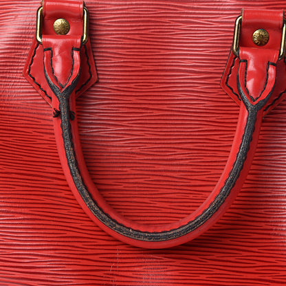 Louis Vuitton Epi Speedy 25 Castillan Red 9 of 23