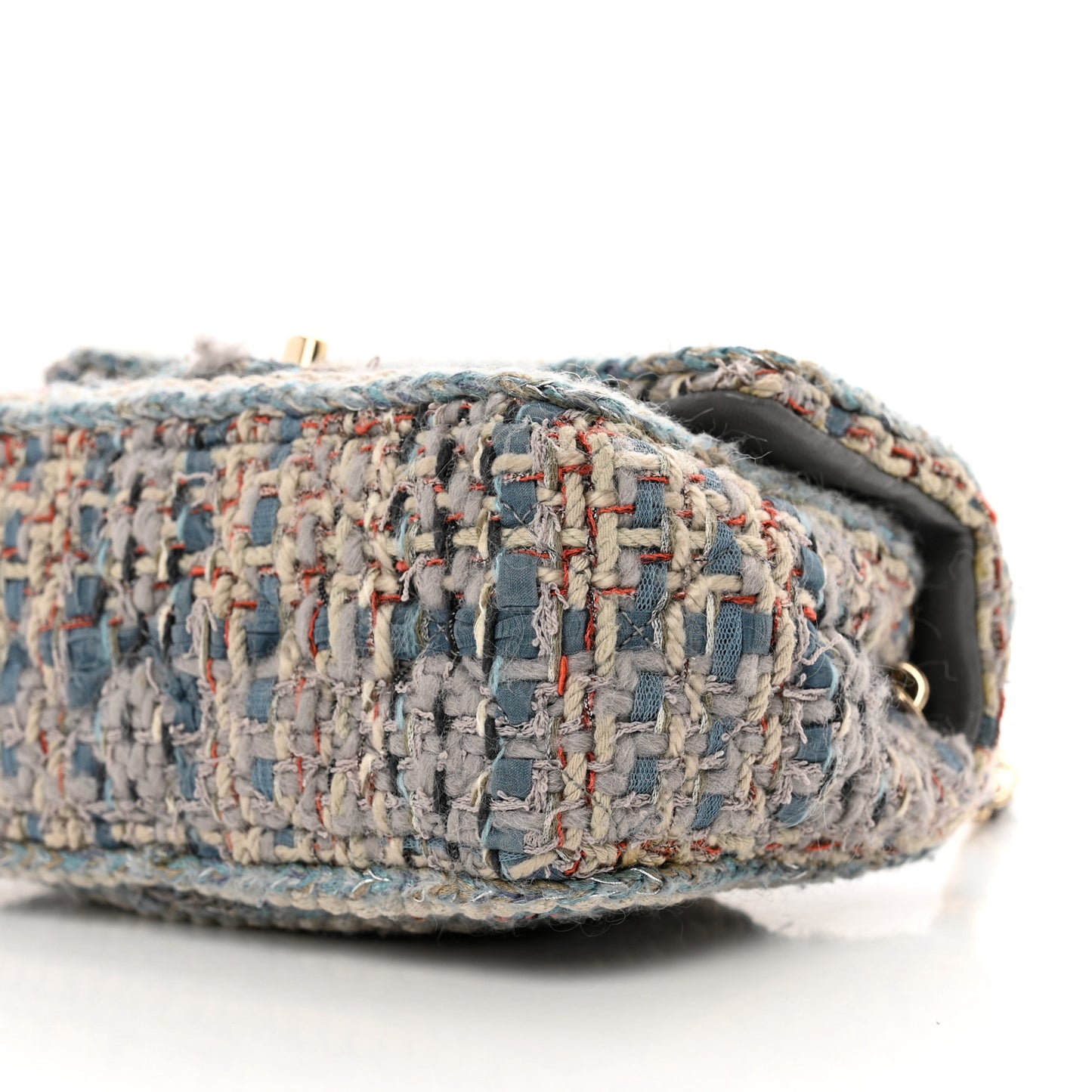 Tweed Braided Mini Rectangular Flap Multicolor