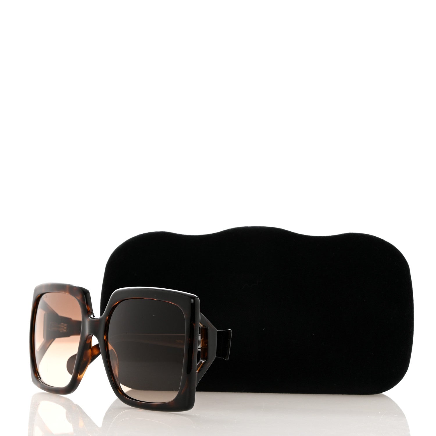 Gucci Acetate Square Frame Sunglasses GG0876S Tortoise 8 of 8