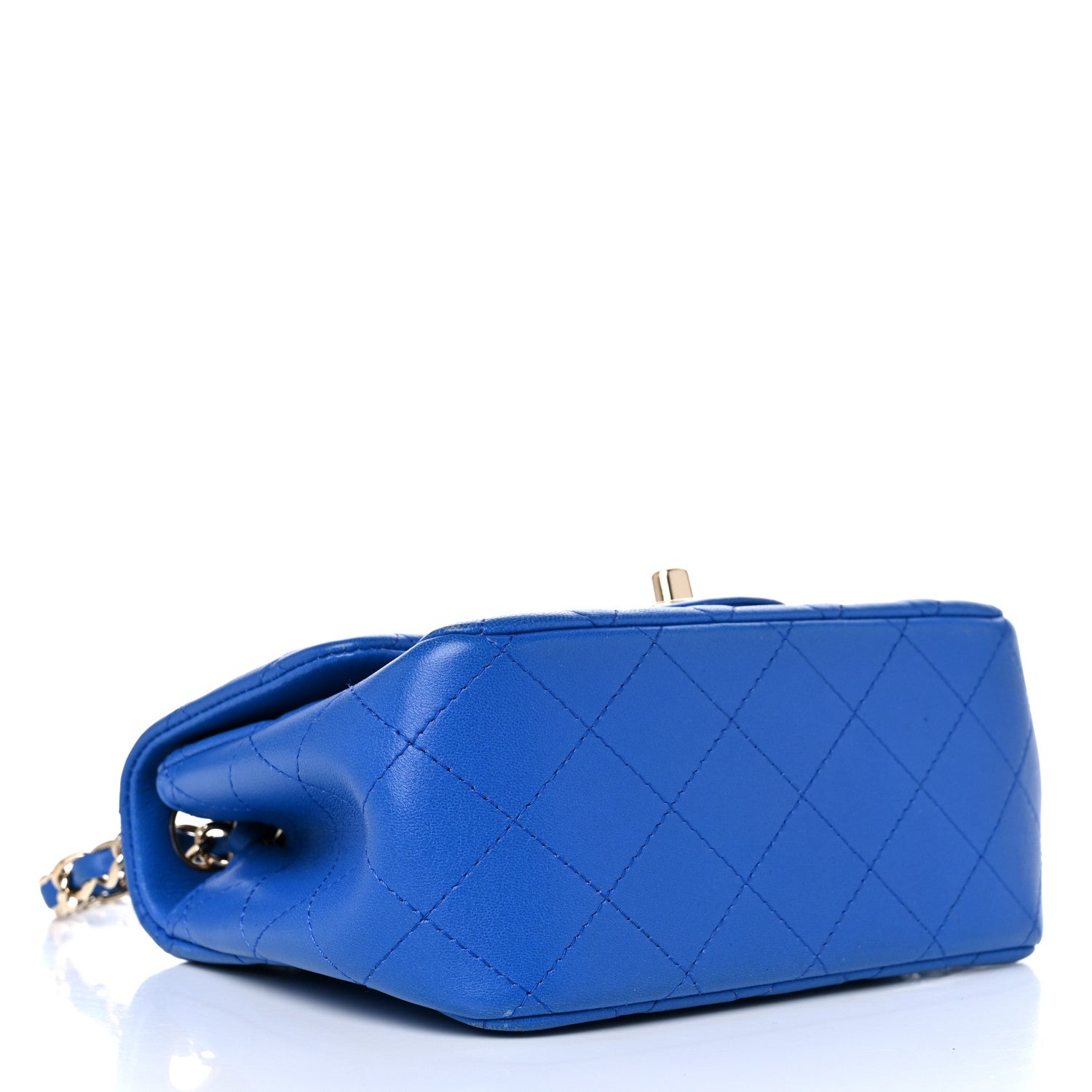 Chanel Lambskin Quilted Mini Square Flap Blue 4 of 19