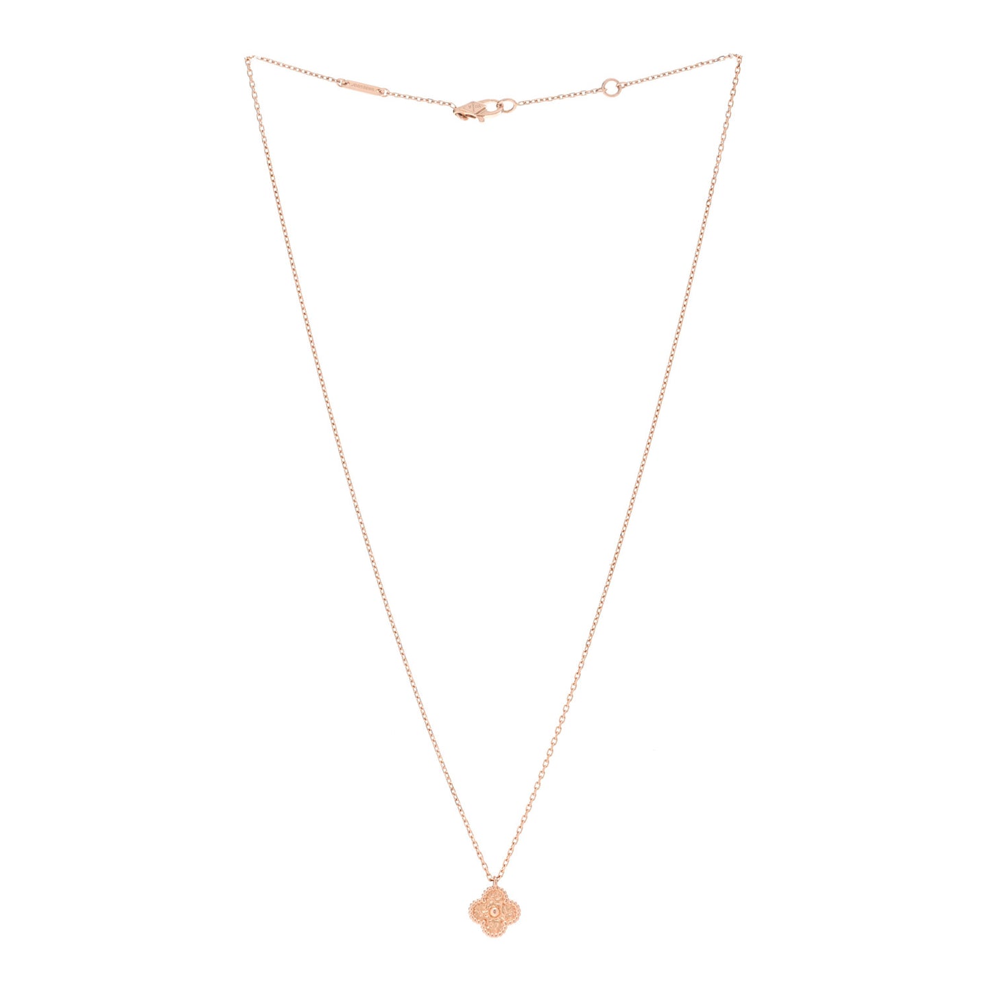18K Rose Gold Sweet Alhambra Pendant Necklace