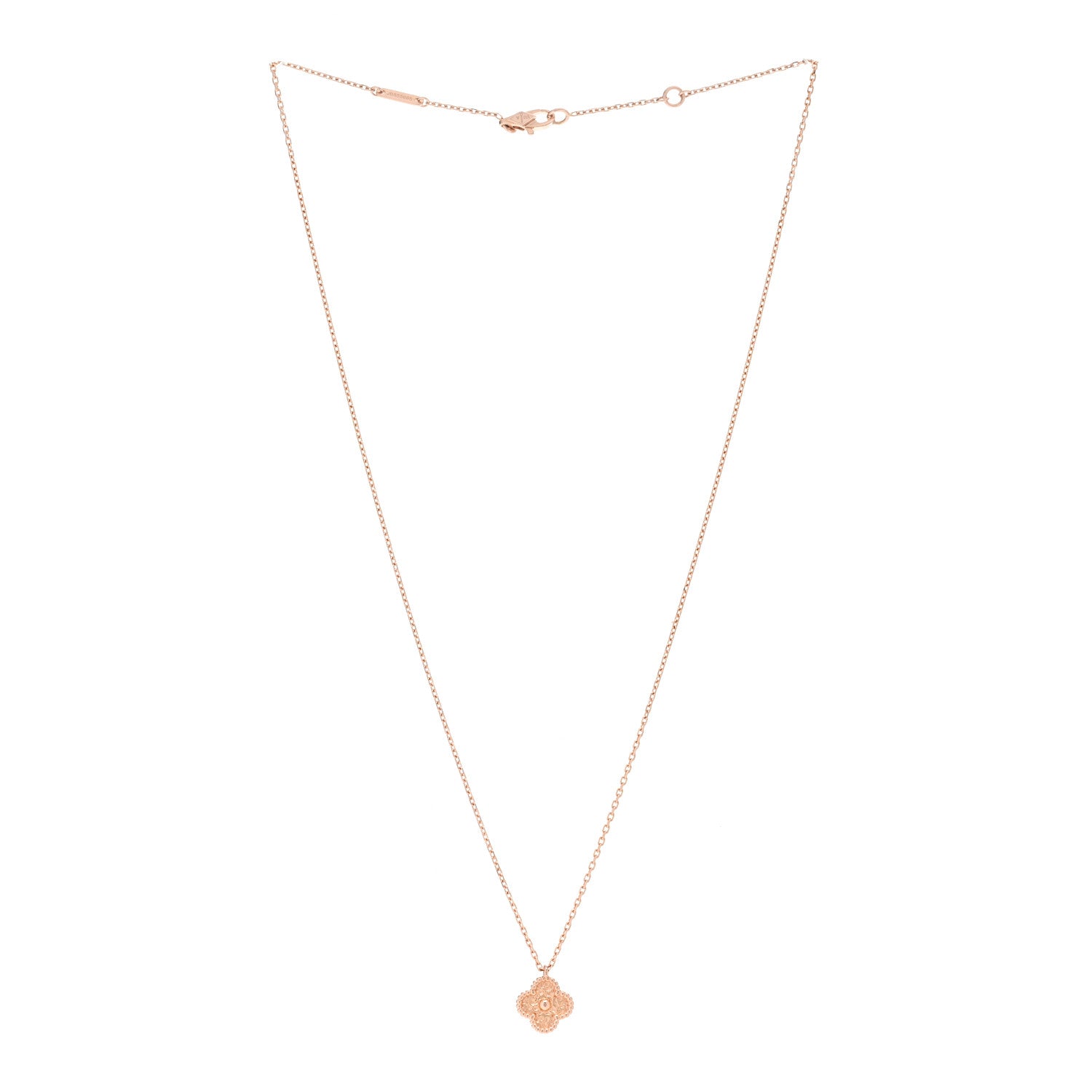 Van Cleef & Arpels 18K Rose Gold Sweet Alhambra Pendant Necklace 3 of 6