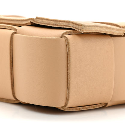 Bottega Veneta Lambskin Maxi Intrecciato Cassette Crossbody Bag Almond 7 of 9