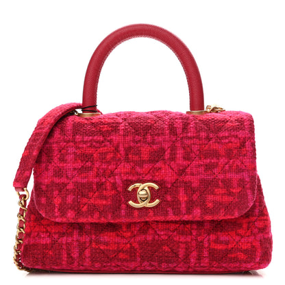 Chanel Tweed Mini Coco Handle Flap Fuchsia 1 of 11