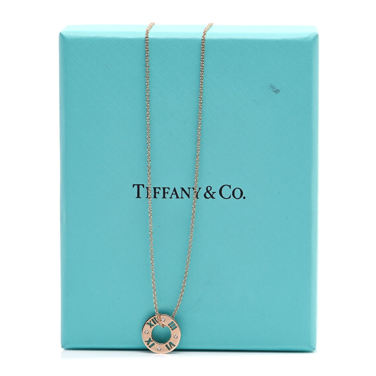 18K Rose Gold Diamond Atlas Pierced Pendant Necklace