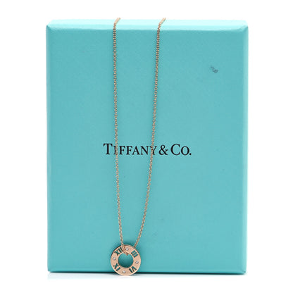 Tiffany 18K Rose Gold Diamond Atlas Pierced Pendant Necklace 7 of 7